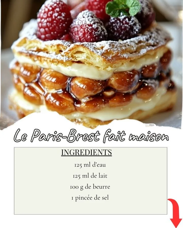 Paris-Brest fait maison avec crème pralinée et éclats de noisette