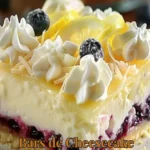 Délicieux bars de cheesecake au citron et bleuet, parfaits pour les gourmands
