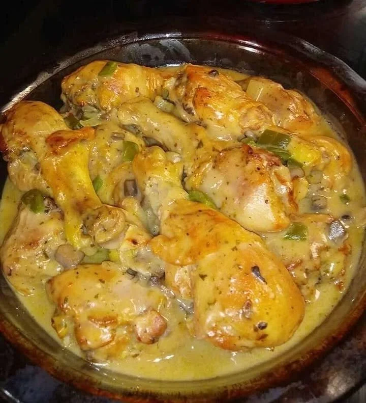 Cuisses de poulet crémeuses aux champignons faites maison