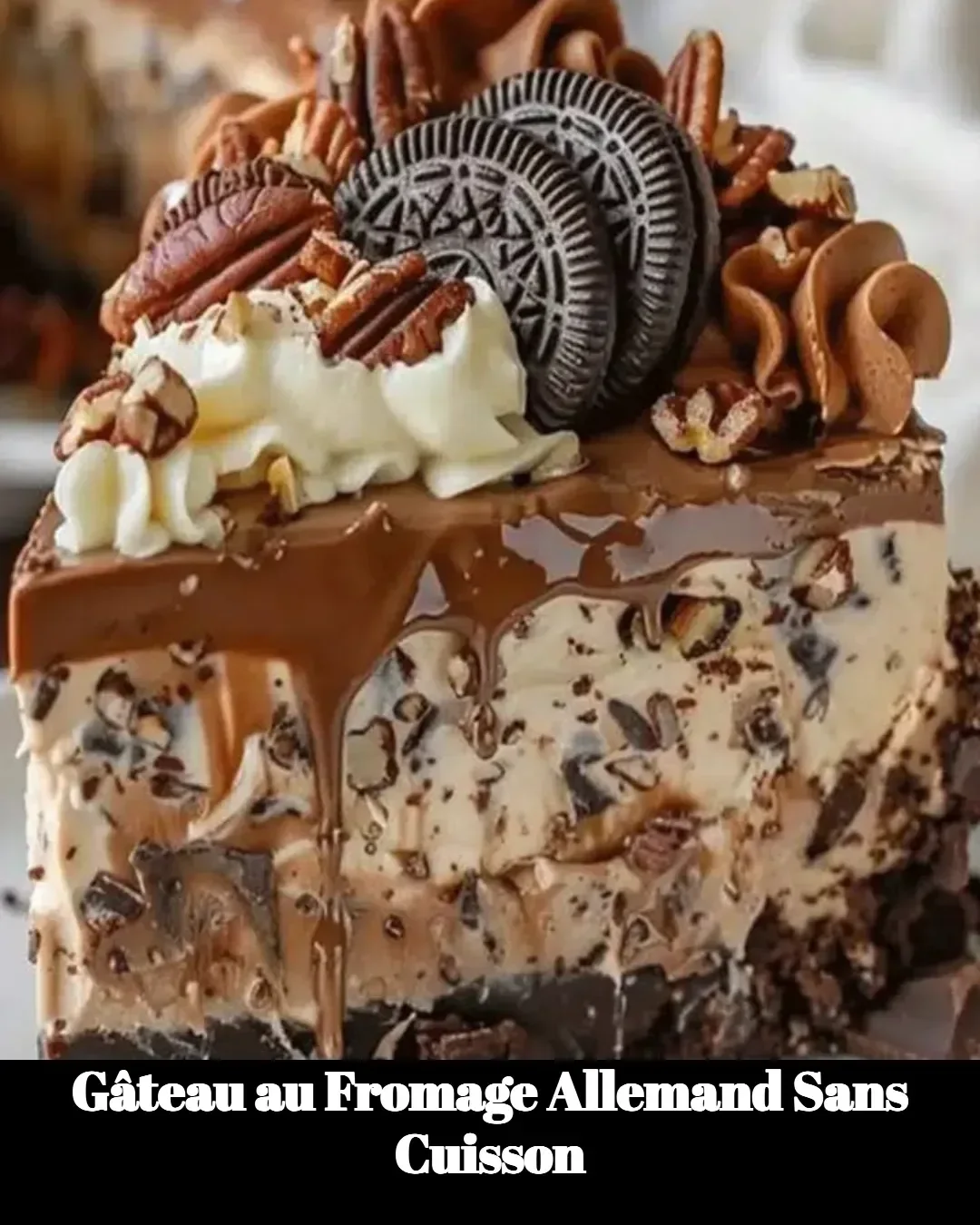 Gâteau au fromage allemand sans cuisson, dessert crémeux et délicieux