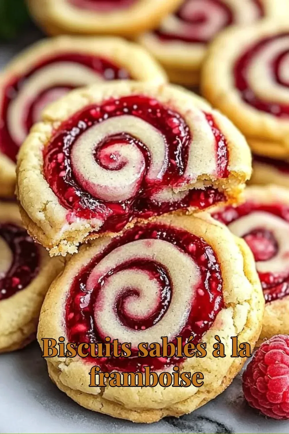Biscuits sablés à la framboise, délicieusement sucrés et fondants
