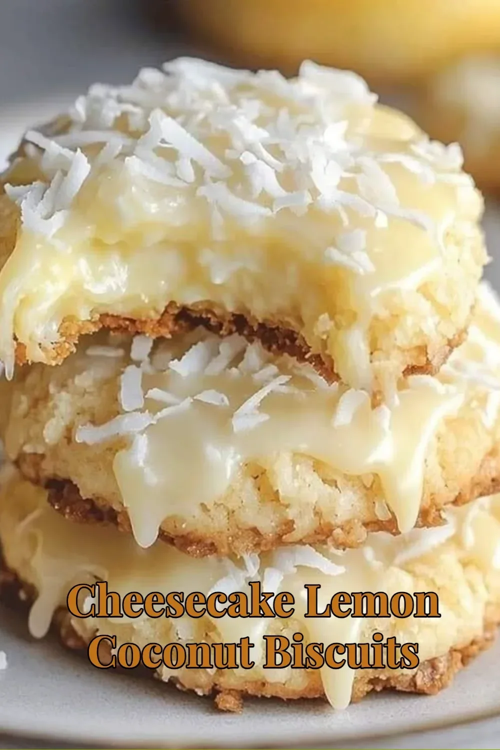 Biscuits au citron et à la noix de coco inspirés du cheesecake