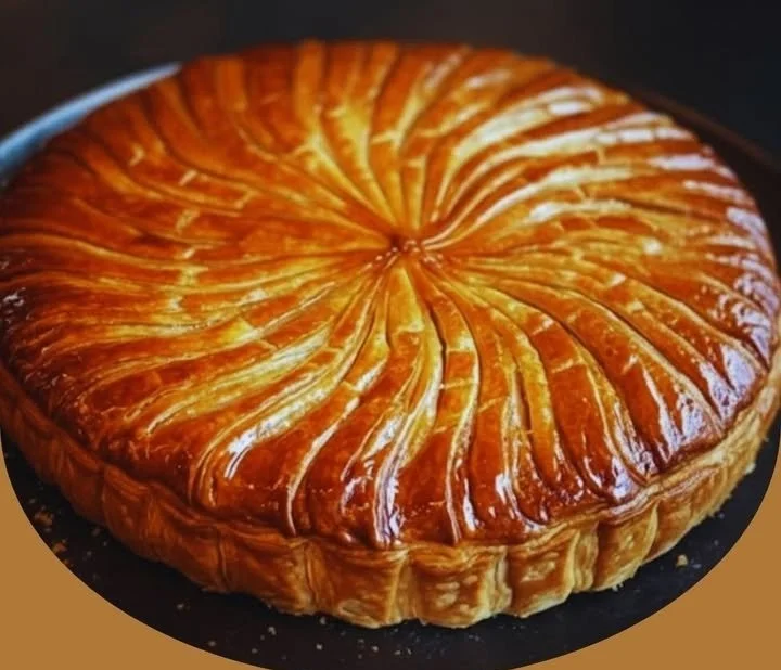 Galette des Rois à la Frangipane dorée et appétissante, dessert traditionnel français