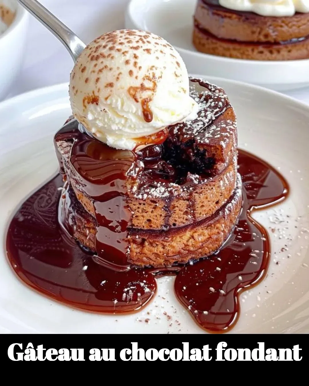 Gâteau au chocolat fondant moelleux et délicieux, parfait pour les gourmands.