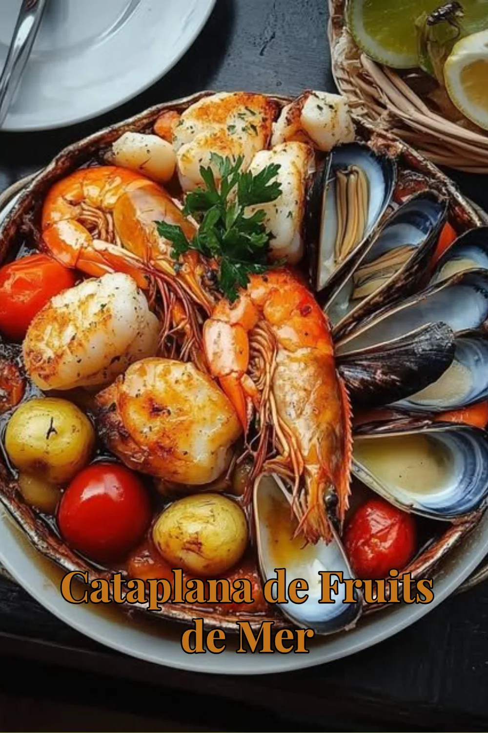 Cataplana de Fruits de Mer savoureuse avec une variété de fruits de mer frais