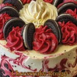 Cheesecake Oreo au Rouge Velours, un délicieux dessert crémeux et chocolaté