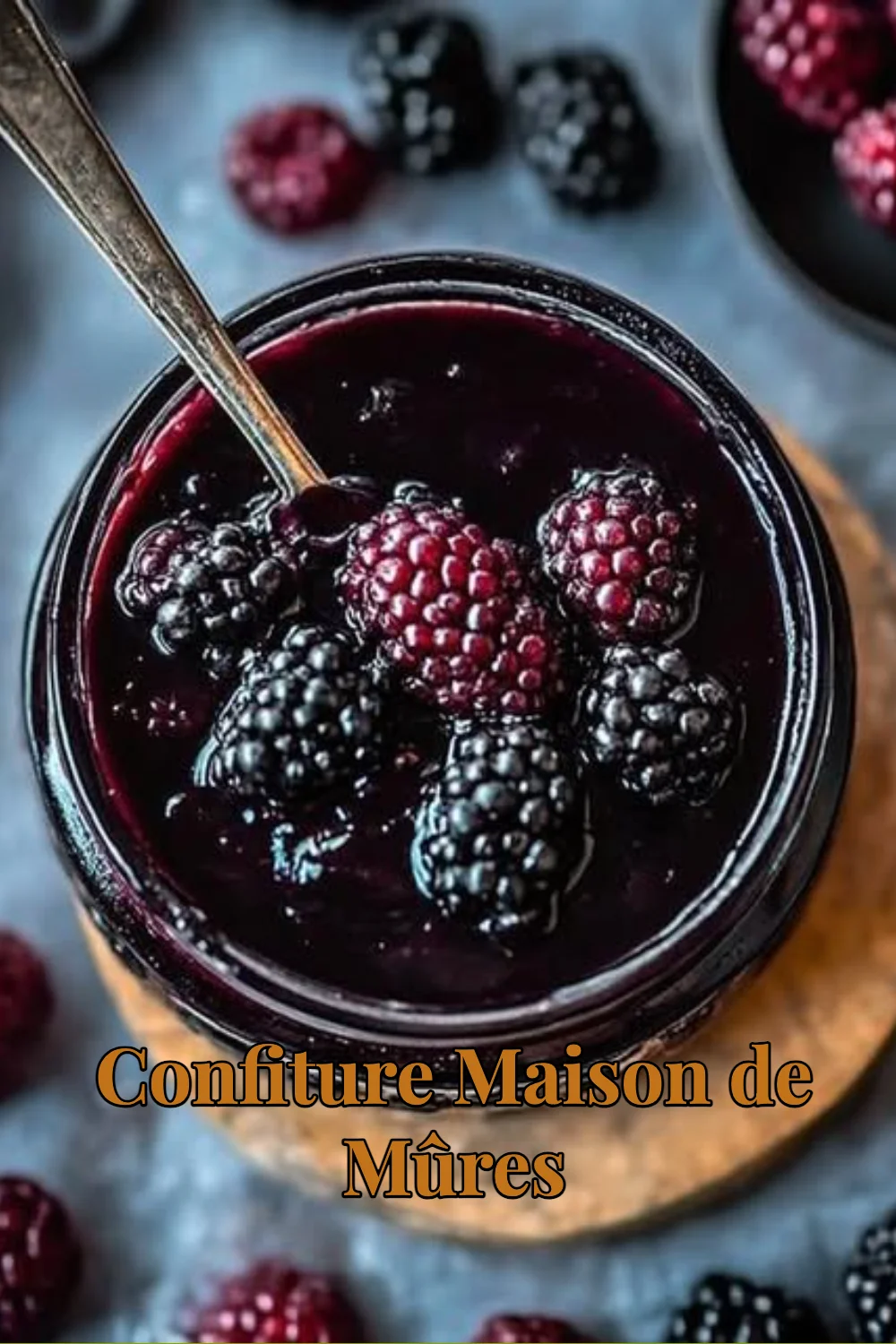 Confiture Maison de Mûres artisanale faite à partir de mûres fraîches