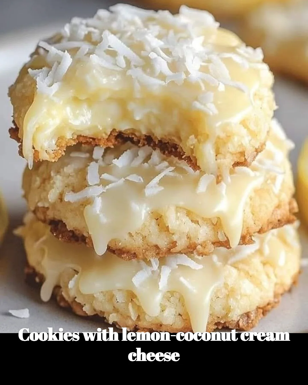 Cookies au citron-coco avec glaçage au fromage à la crème