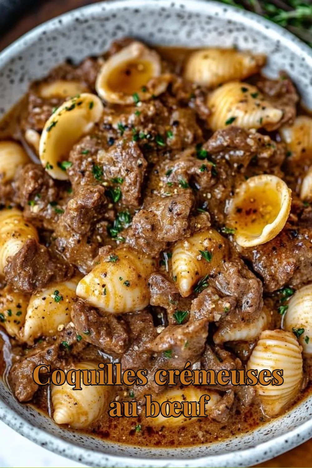 Recette de coquilles crémeuses au bœuf, plat savoureux et réconfortant