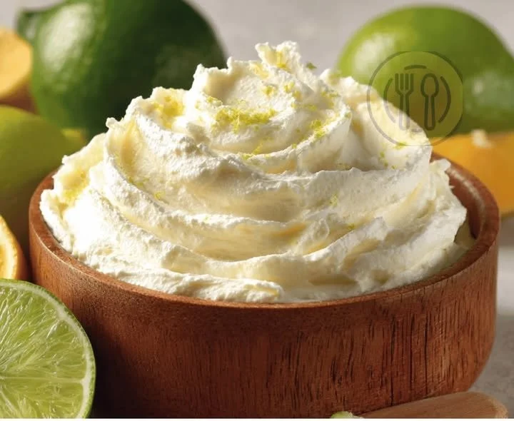 Crème légère au citron présentée dans un joli bol, garnie de zeste de citron.