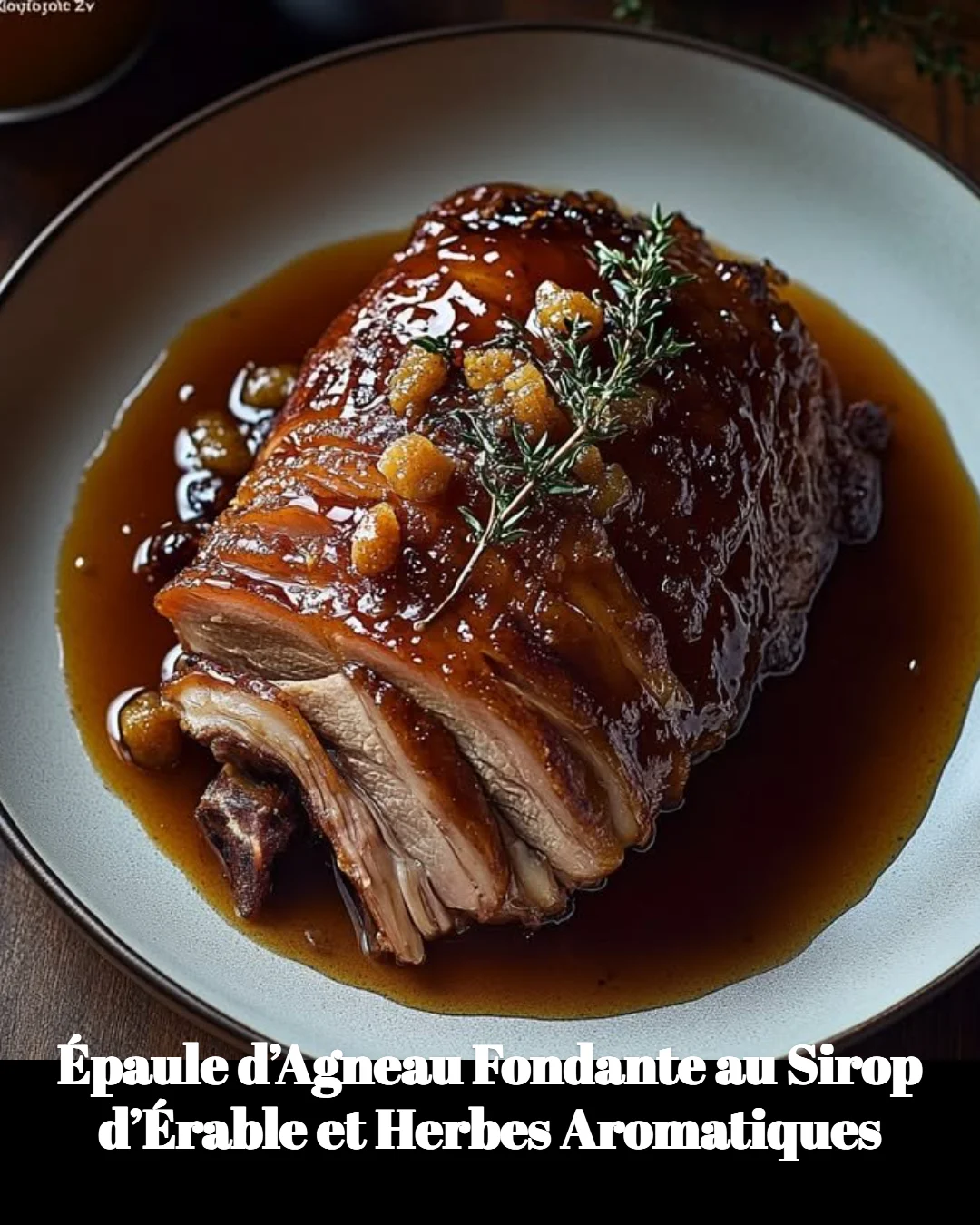 Épaule d'agneau fondante au sirop d'érable et herbes aromatiques