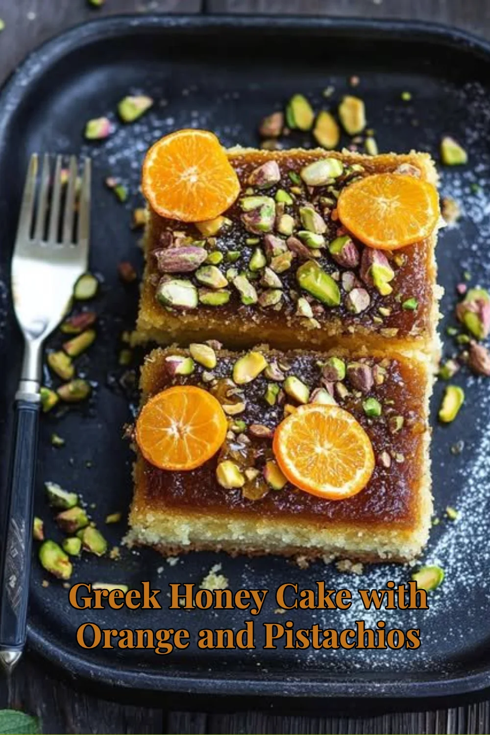 Gâteau grec au miel, orange et pistaches - une délicieuse douceur