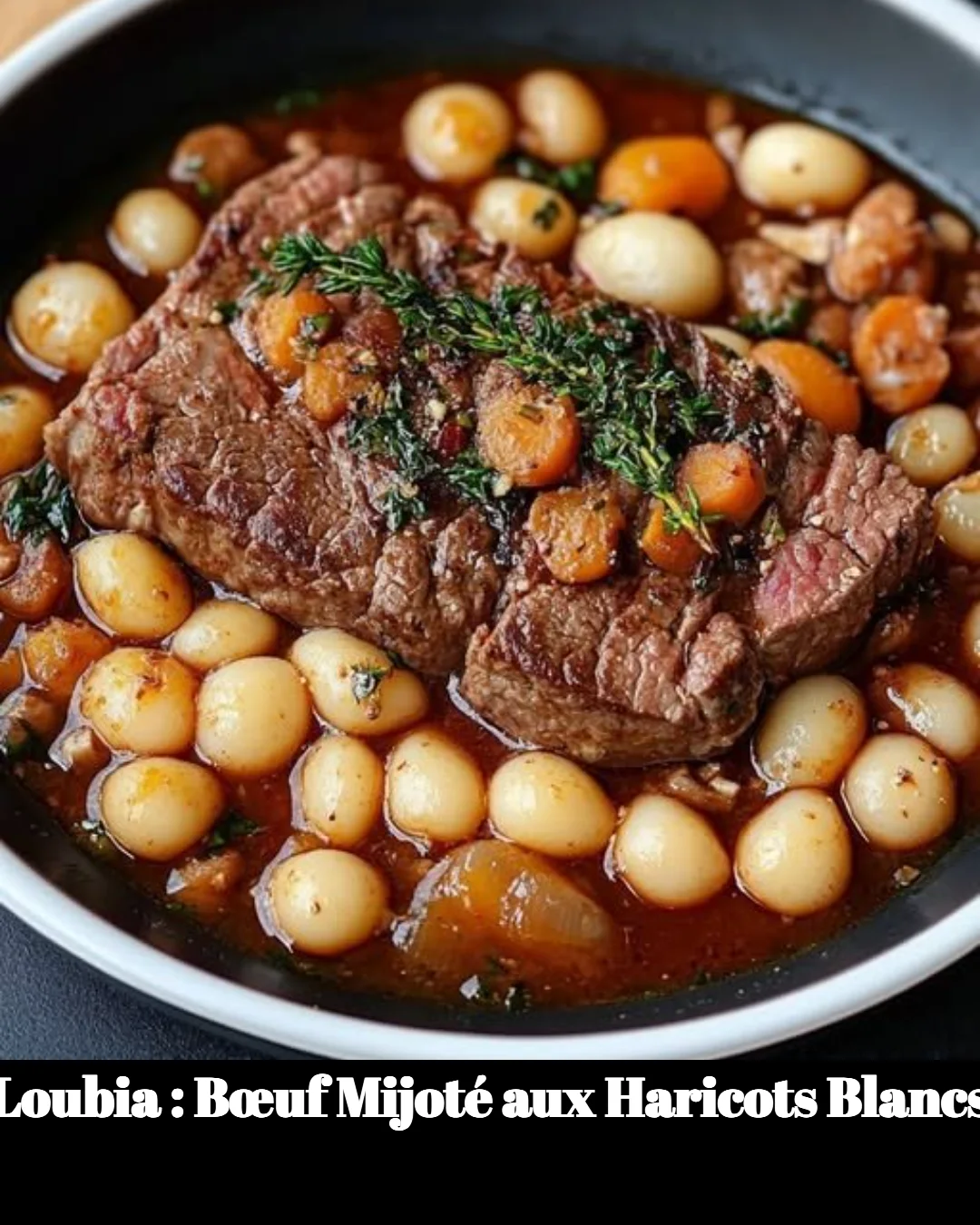 Bœuf Mijoté aux Haricots Blancs, plat traditionnel savoureux