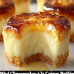 Mini cheesecakes à la crème brûlée, dessert gourmand et délicat