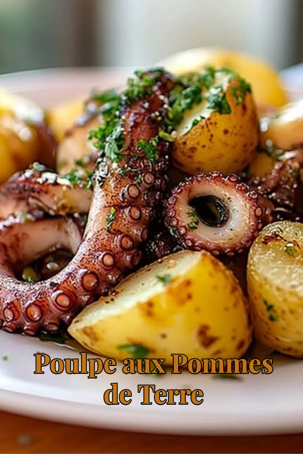 Assiette de Poulpe aux Pommes de Terre, plat gourmand et coloré