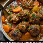 Ragout de boulettes à la mode ancienne, plat traditionnel savoureux