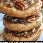 Des cookies gooey aux pécans sortant du four, prêts à être dégustés.