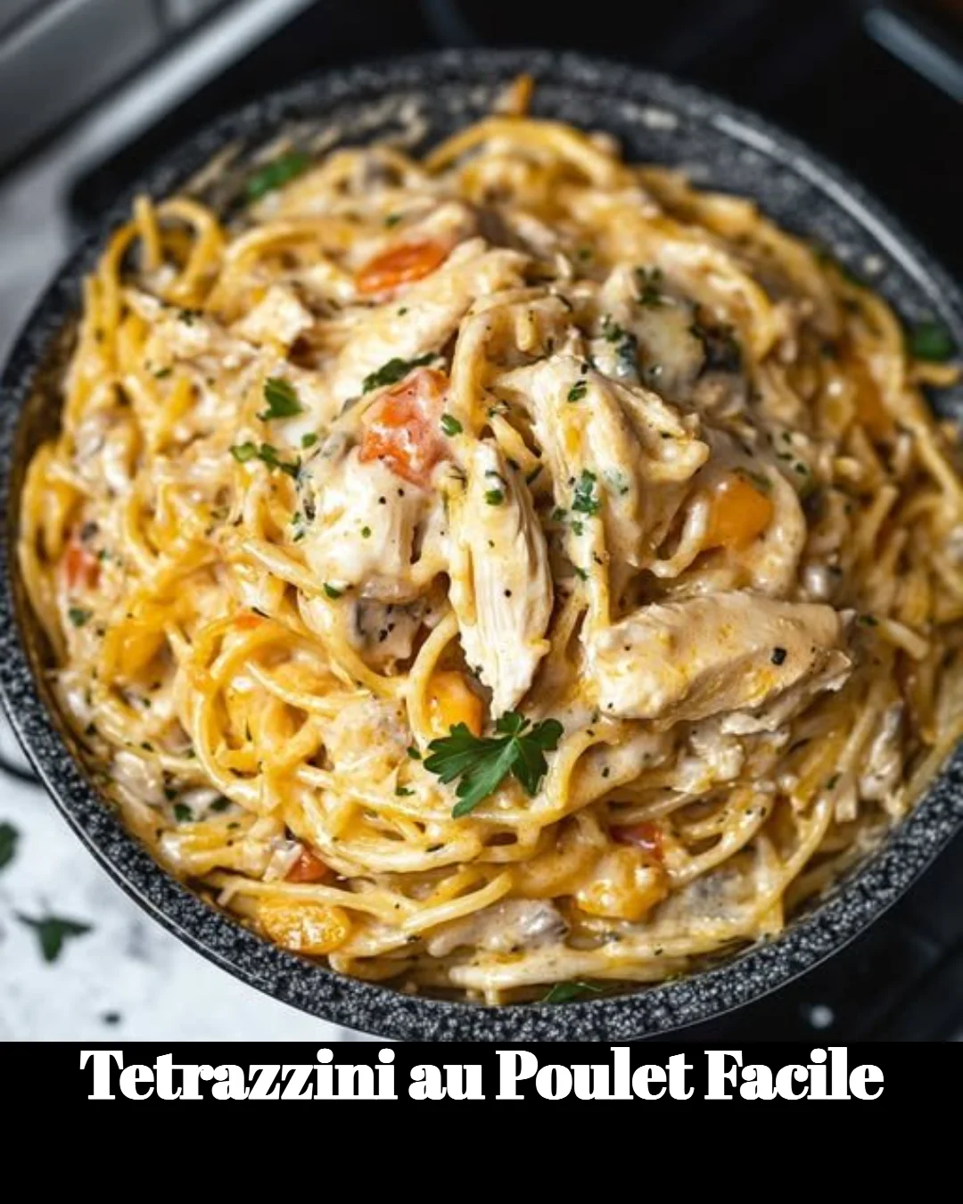 Tetrazzini au Poulet facile et savoureux, plat réconfortant maison.