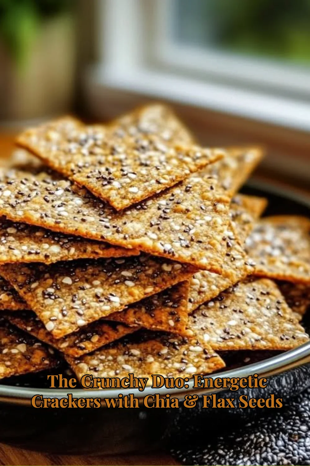 Crackers énergétiques croustillants avec graines de chia et de lin