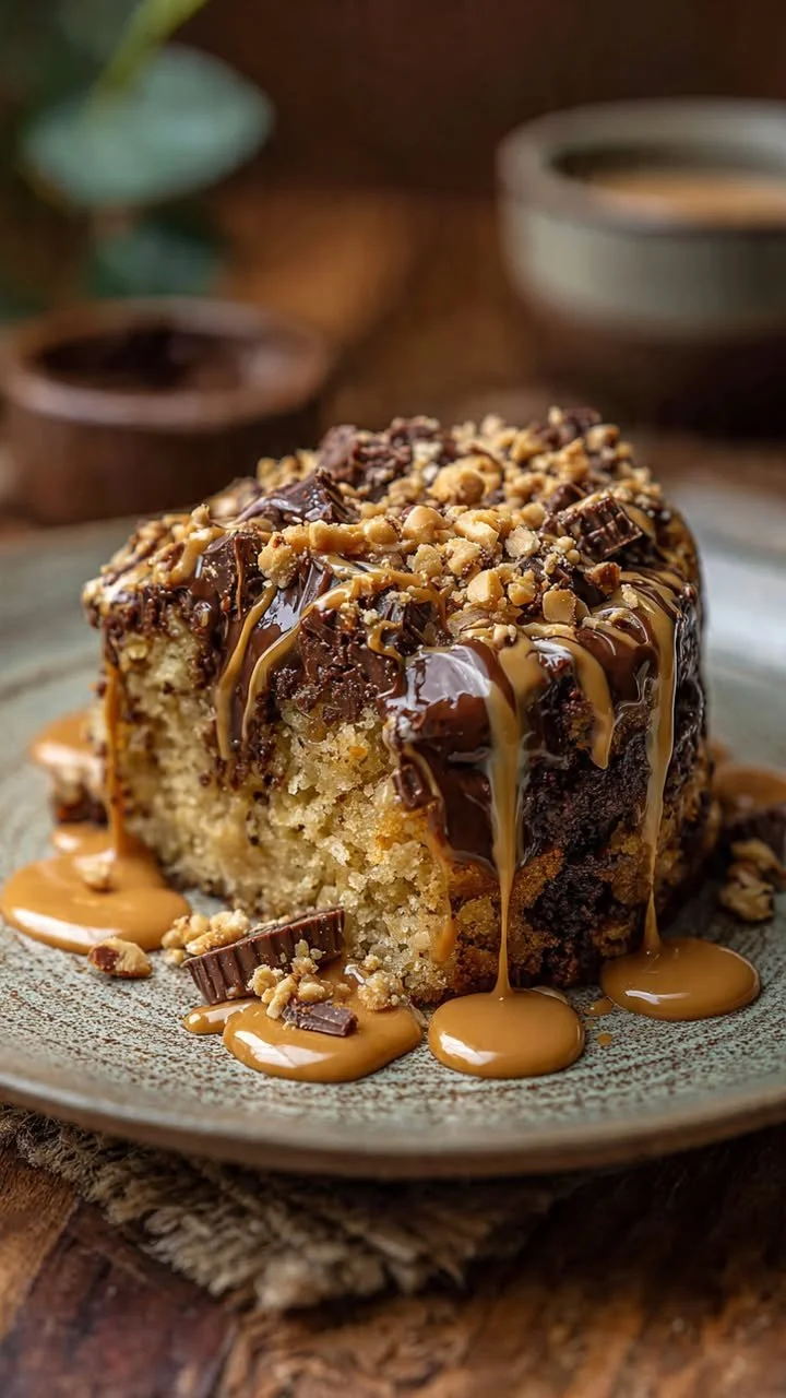 Gâteau au chocolat et beurre de cacahuète, une délicieuse gourmandise